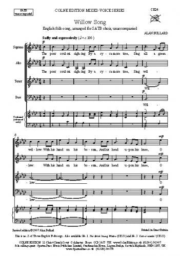 Bullard Willow Song SATB