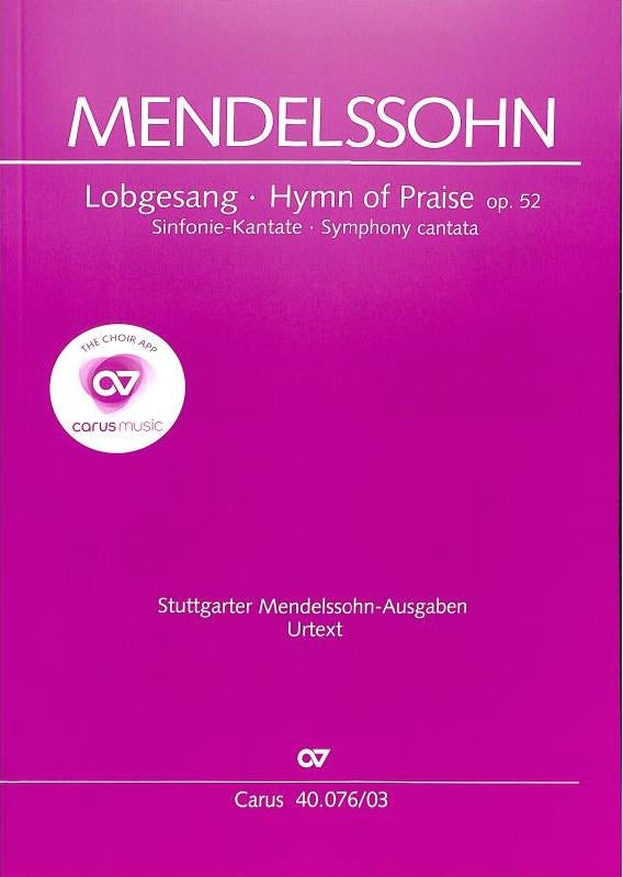 Mendelssohn Symph No2 Lobgesang SATB CV