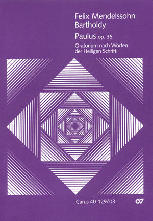Mendelssohn St Paul Op36 SATB CV