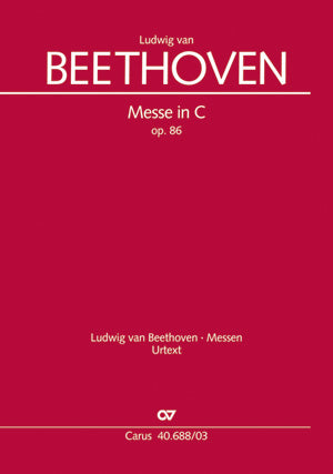 Beethoven Mass In C Op86 SATB CV