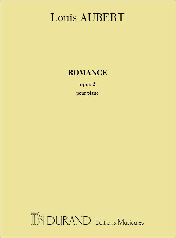 Aubert Romance Op2 Pno DURAND
