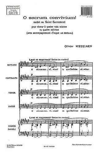 Messiaen O Sacrum Convivium SATB DUR