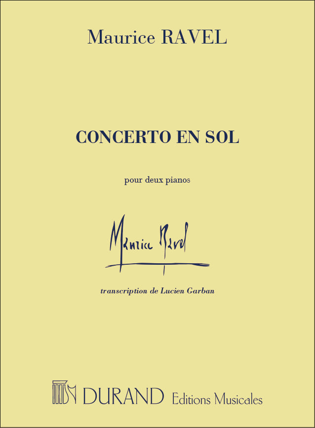 Ravel Pno Concerto G maj 2 Pno Durand