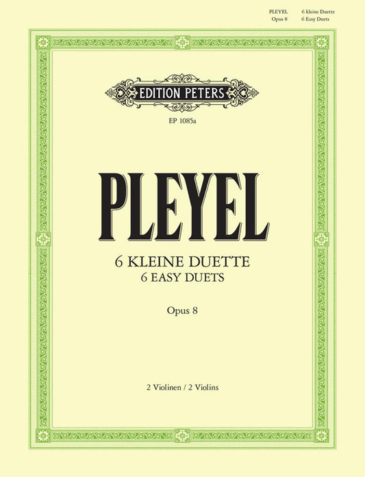 Pleyel 6 Easy Duets Op8 Vln PET