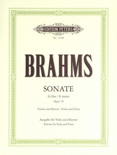 Brahms Sonata Vla/Pno G major Op78 PET