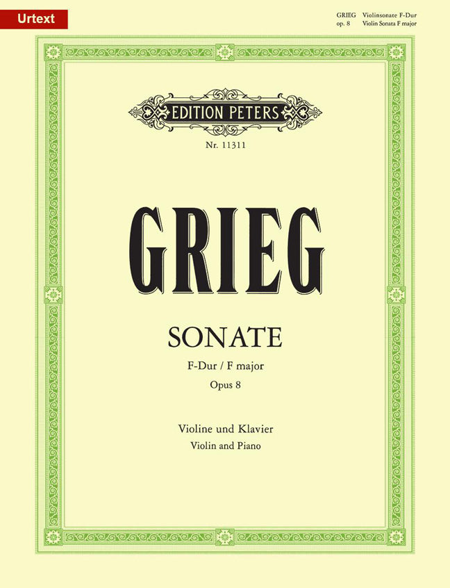 Grieg Sonate Fmaj Op.8 Vln/Pno PET