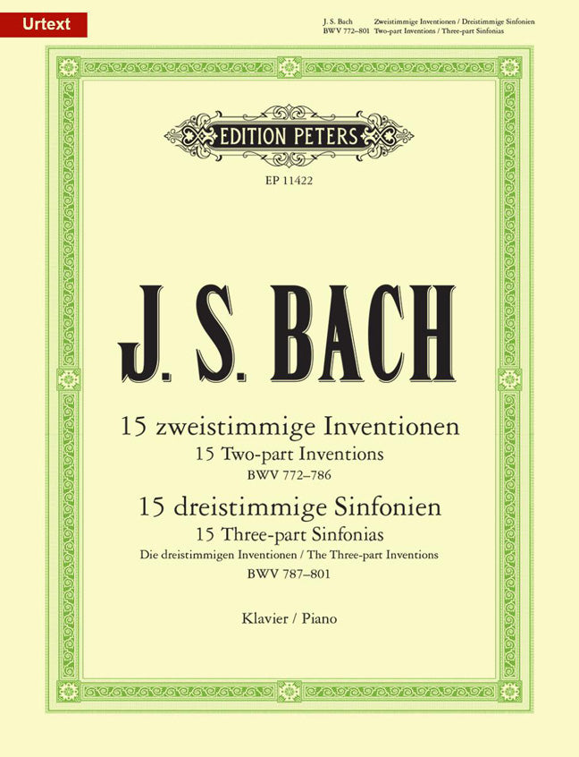 Bach Two Pt/Three Pt Inventions Pno PET
