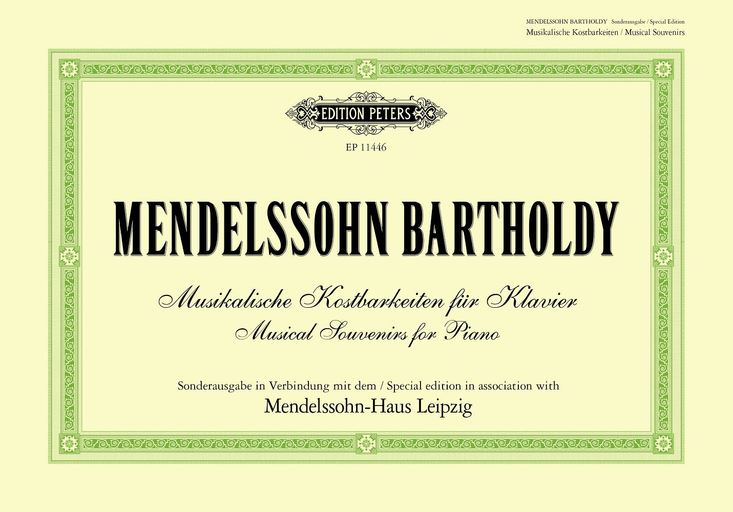 Mendelssohn Musical Souvenirs Piano PET