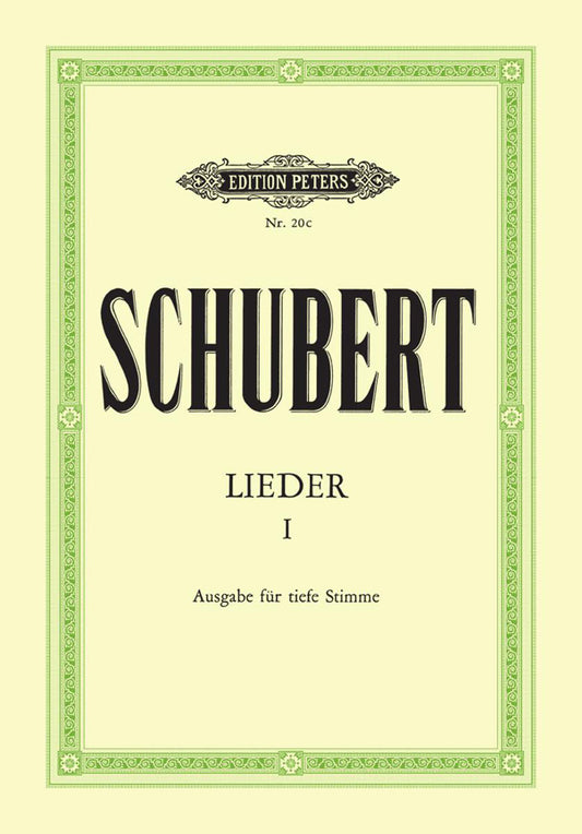 Schubert Lieder Vol1 Low Voice PET