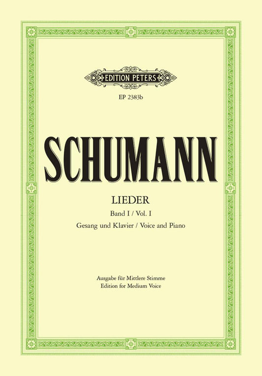 Schumann Lieder Vol1 Med Vce PET