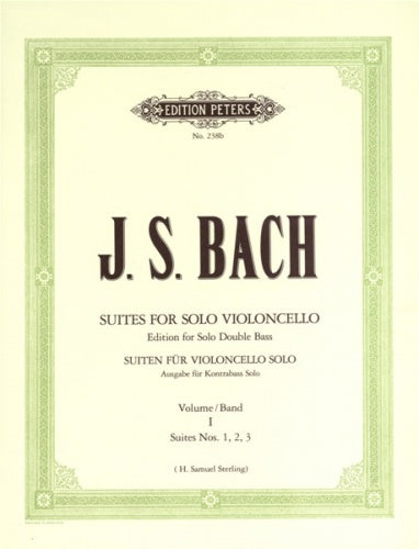Bach Cello Suites 1-3 trans Dbl Bass PE