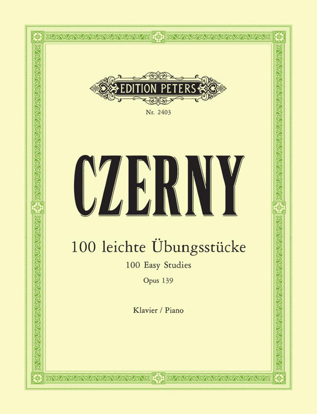 Czerny 100 Easy Studies Op139 PET