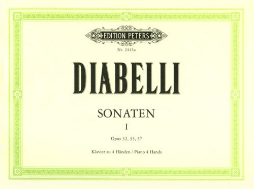Diabelli Sonata Op32,33,37 Pno 4Hands P