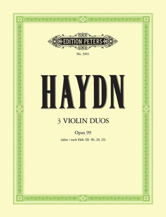 Haydn 3 Vln Duos Op99 PET