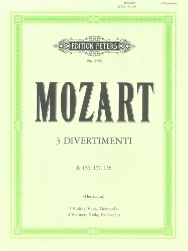 Mozart 3 Divertimenti String 4tet Sc+Pt