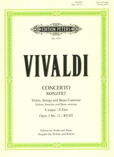 Vivaldi Concerto E maj Op3 No12 RV265 V