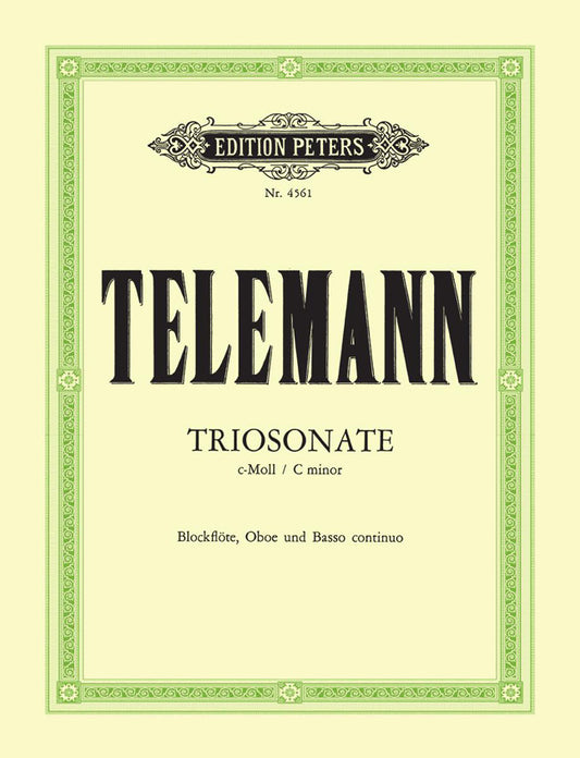Telemann Trio Sonata Cmin Ob/Rec/basso