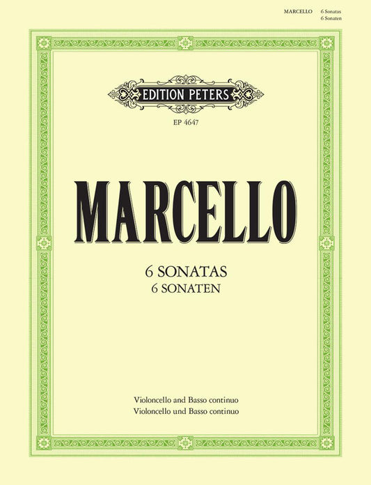 Marcello 6 Cello Sonatas Op2 PET