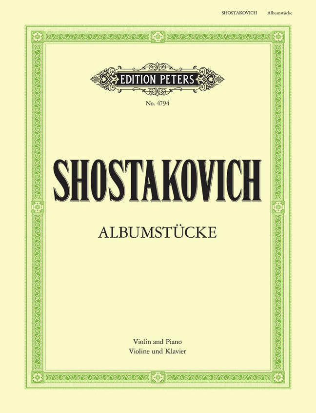Shostakovich Album Pieces Vln EP PET