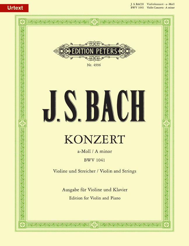 Bach Concerto Vln A Minor BWV1041 PET
