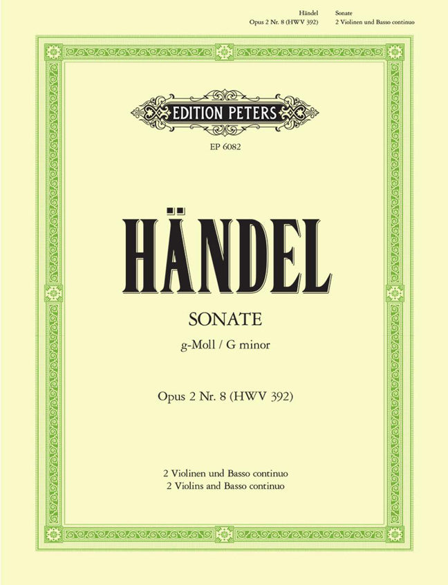 Handel Sonata 2Vlns Gmin Op2No8 PET