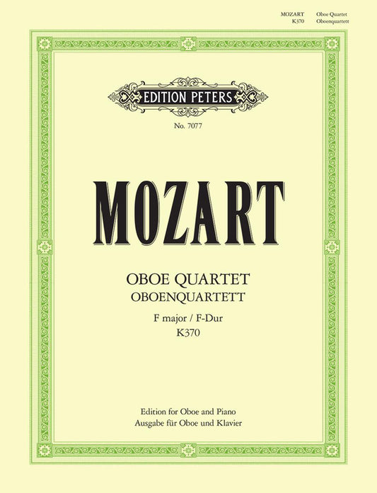 Mozart Oboe 4tet K370 Fmaj Ob&Pno Ed PE