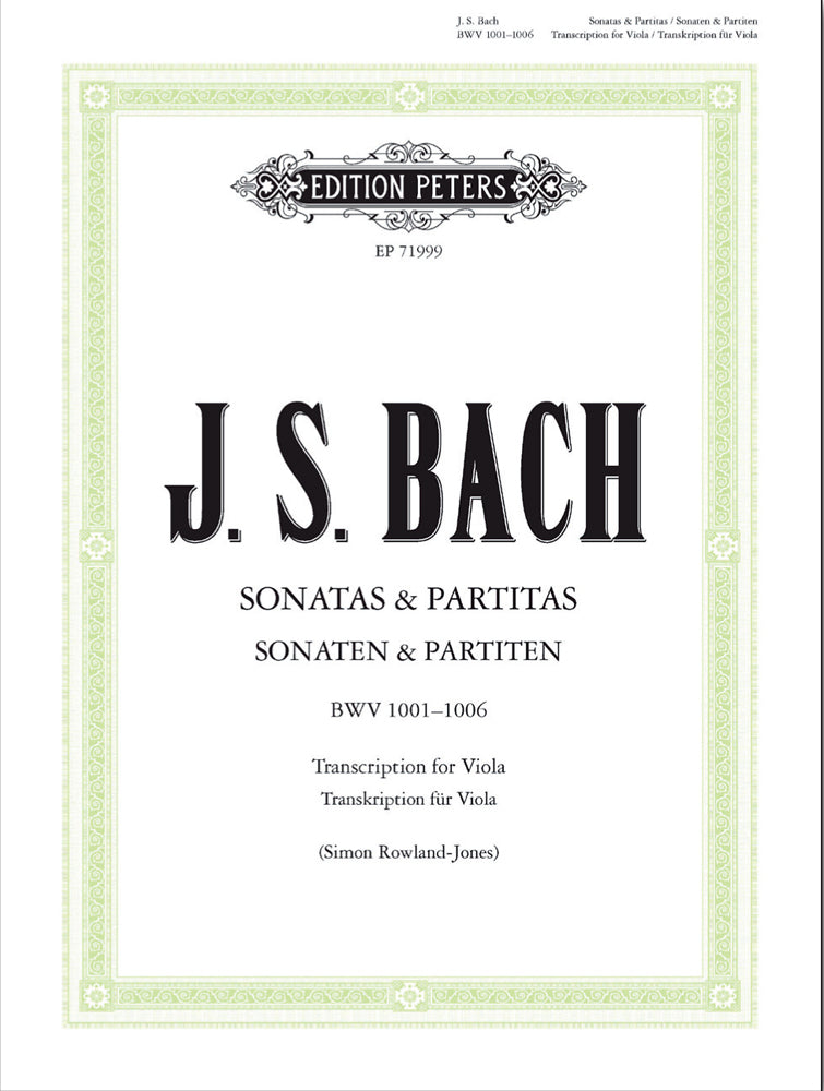 Bach Sonatas & Partitas Viola Transcrip