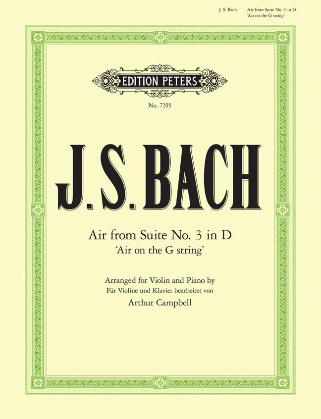 Bach Air from Suite No.3 in D Vln/Pno P