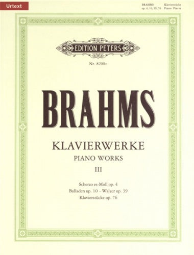 Brahms Pno WKs Vol3 PET