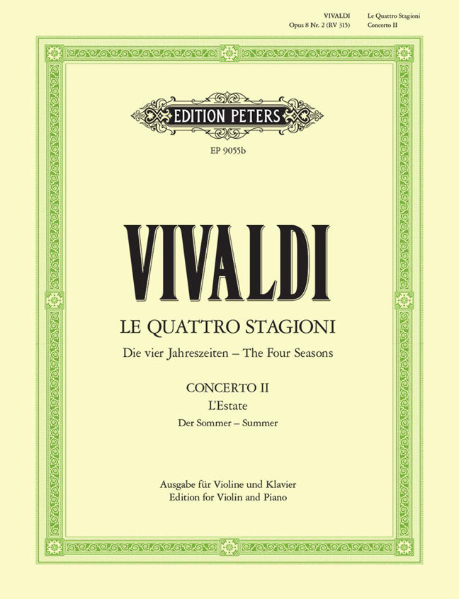 Vivaldi Summer The Seasons Vln&Pno PET