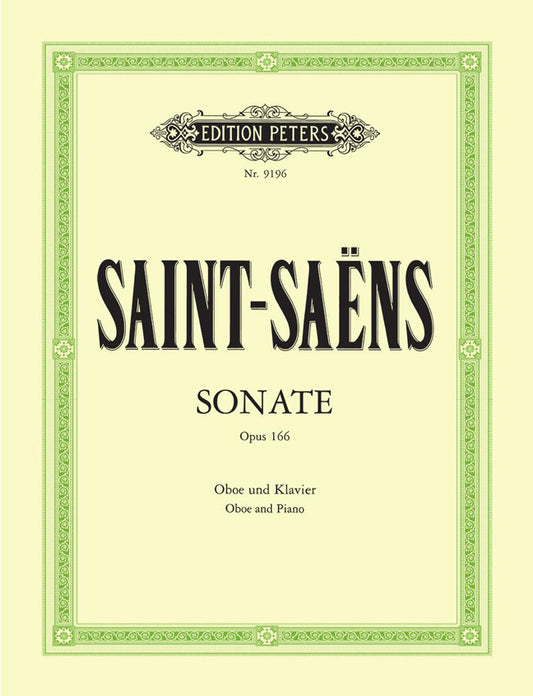 Saint-Saens Sonata Op166 Oboe&Piano PET