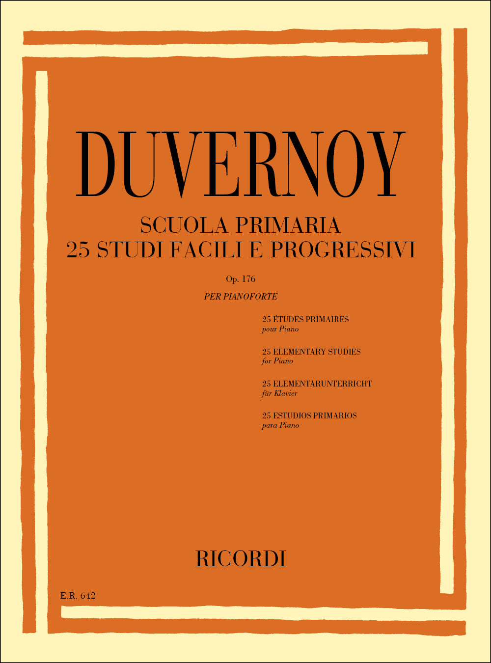 Duvernoy 25 Elementary Studies Op 176 P