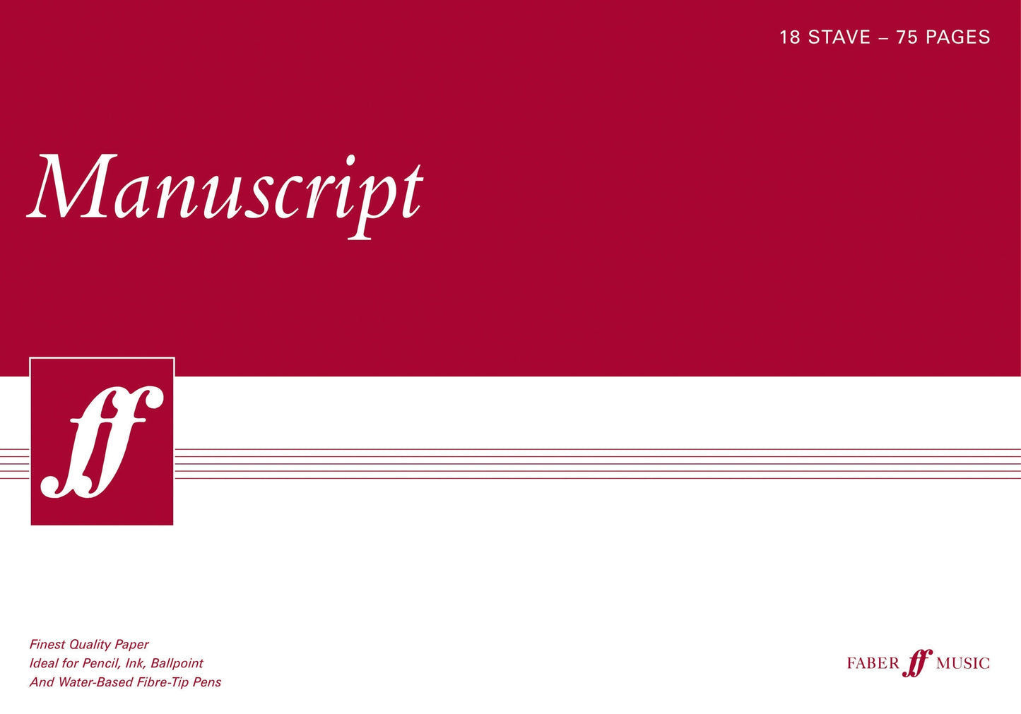 Manuscript A3 18 Stave 75pp white pad F