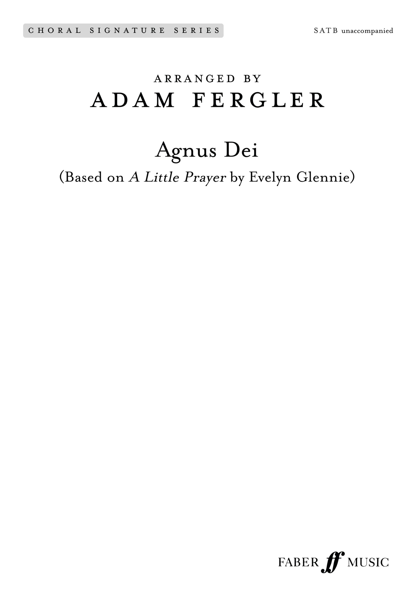 Fergler Agnus Dei SATB FM