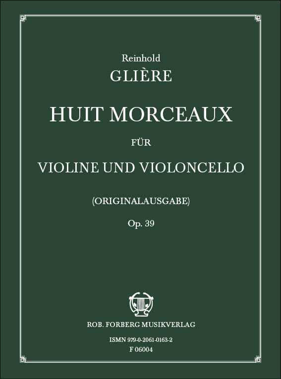 Gliere Huit Morceaux Vln & VC Op39 Forb