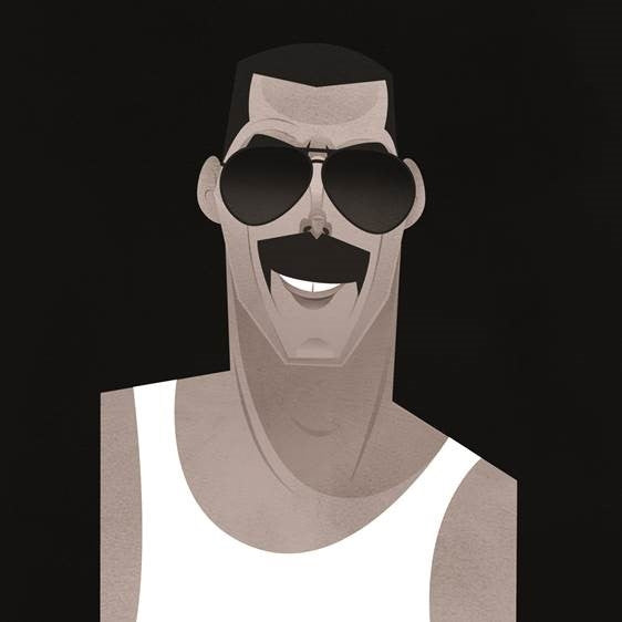 Card Pop Art Freddie Mercury