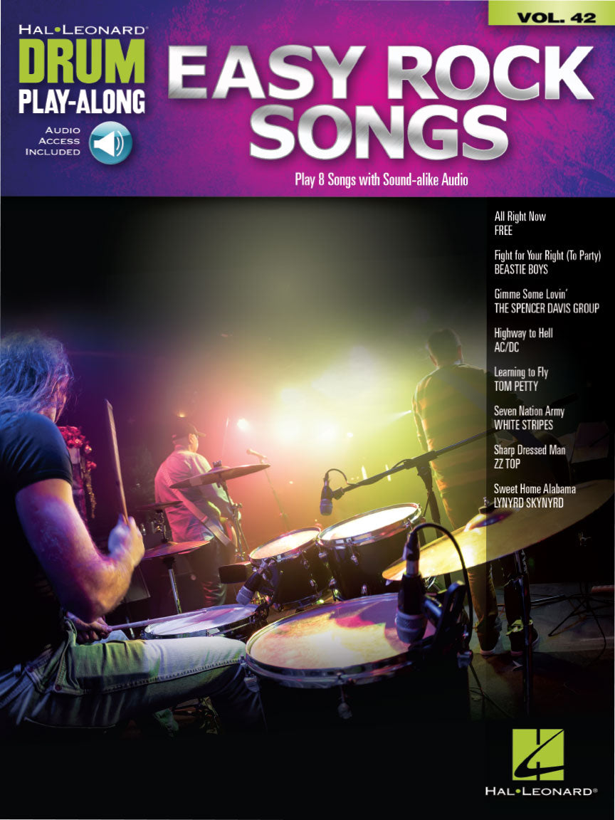 HL Drums Easy Rock Songs Bk/Aud Playalo