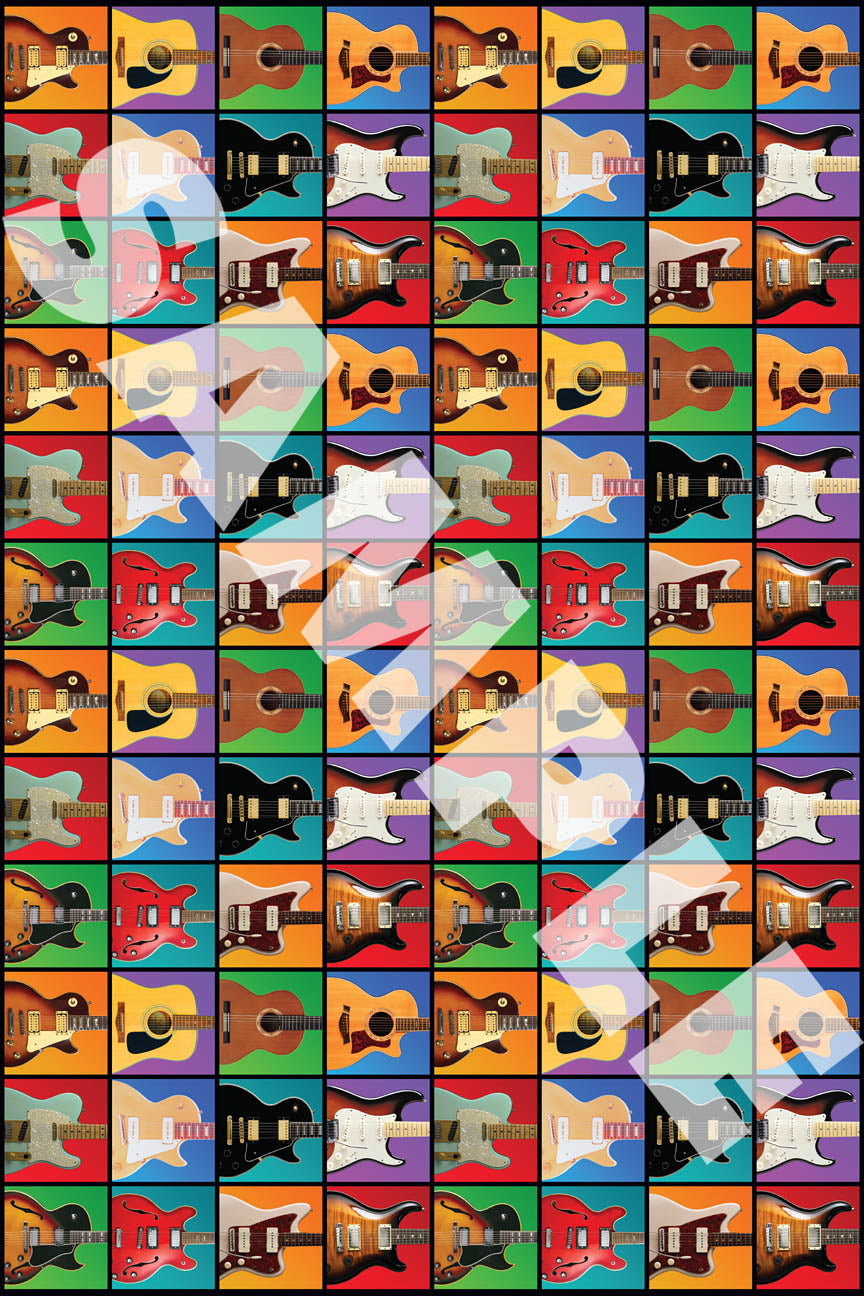Gift Wrap Guitar Retro