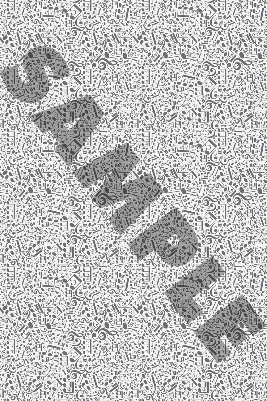 Gift Wrap Music Notes Theme HL