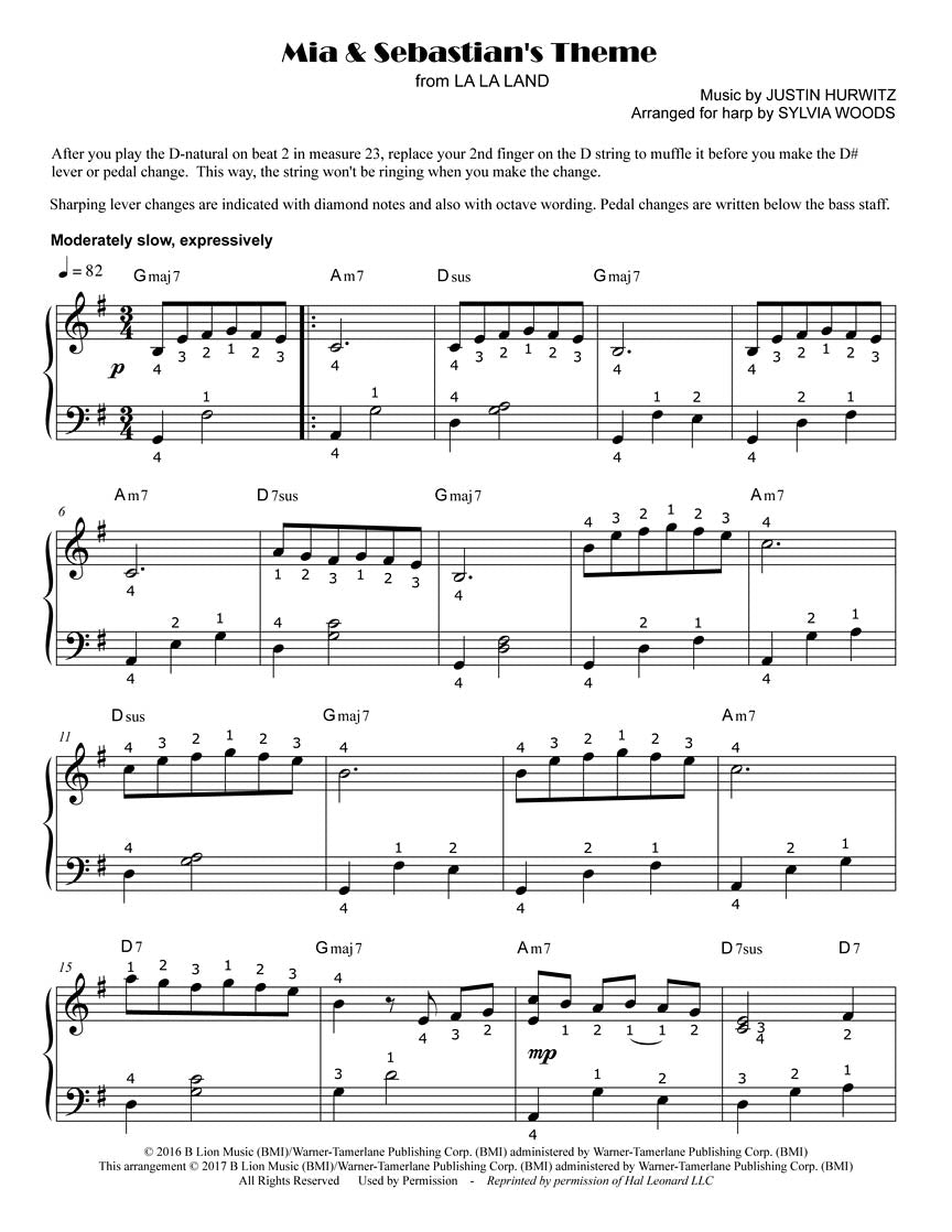 La La Land Harp arr Woods