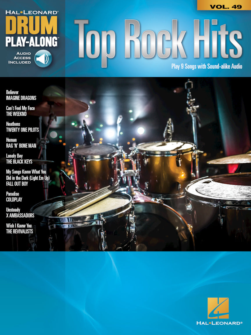 Top Rock Hits Drum Play-Along Vol49 HL