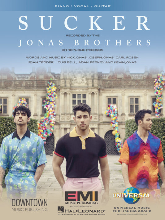 Sucker - Jonas Brothers Sheet PVG S/S