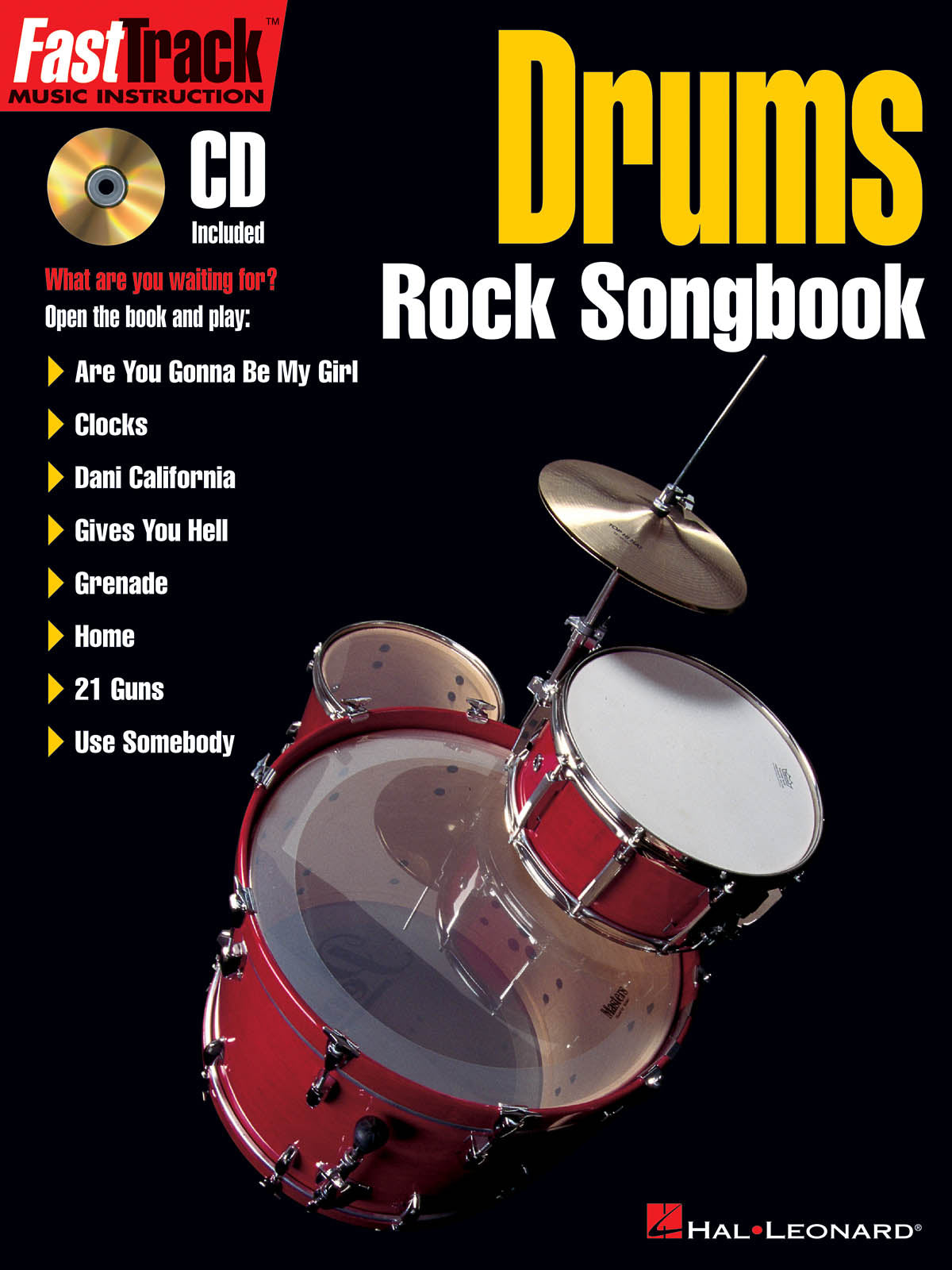 Fast Track Drums Rock Songbook Bk+CD HL