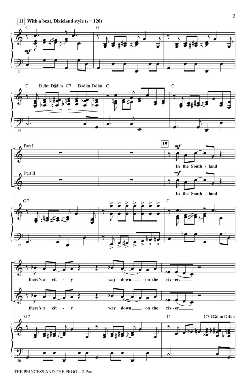 Princess and the Frog Choral Medley 2pt