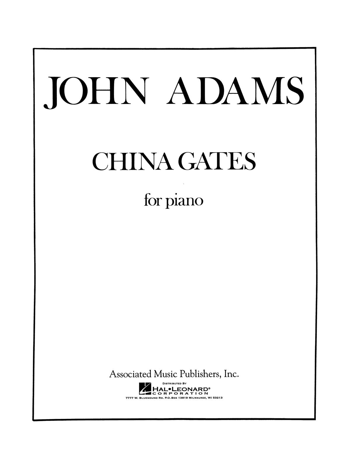 Adams China Gates Pno HL