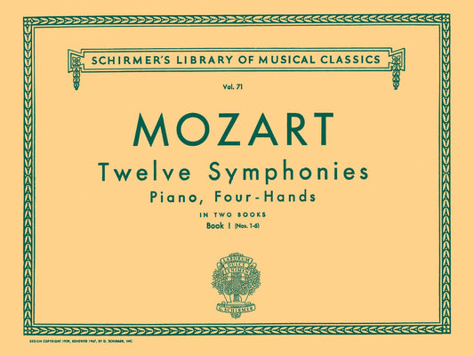 Mozart 12 Symphonies Pno Duet 4 Hands B