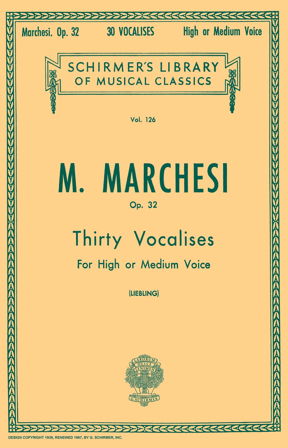 Marchesi 30 Vocalises Op32 H/M GS