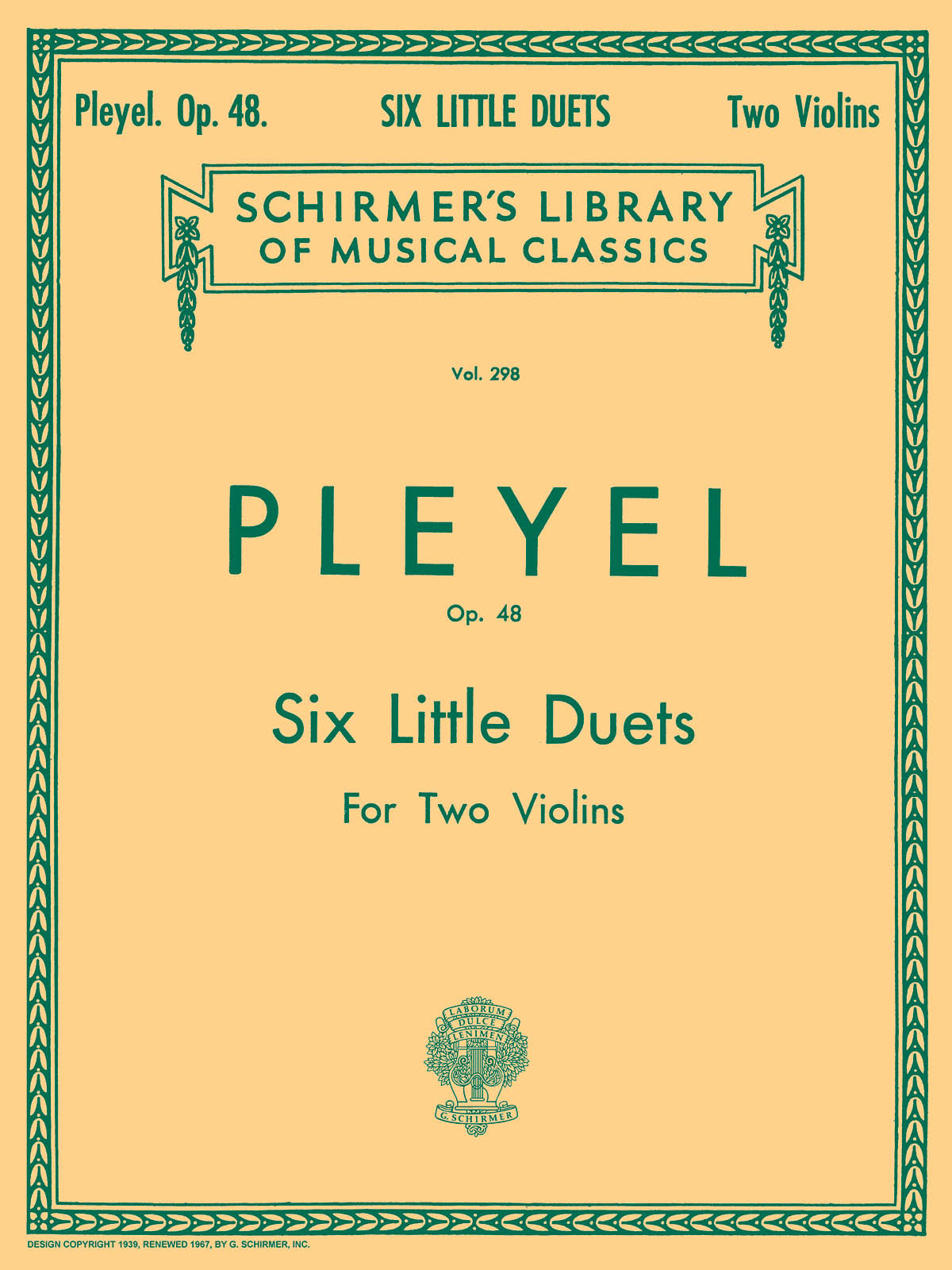 Pleyel Six Little Duets Vln Op48 GS