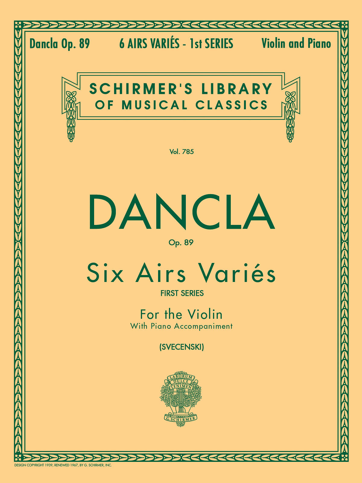 Dancla 6 Airs Varies Op89 Vln GS
