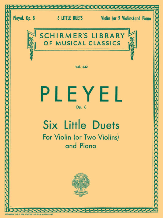 Pleyel 6 Little Duets Op8 Violin GS
